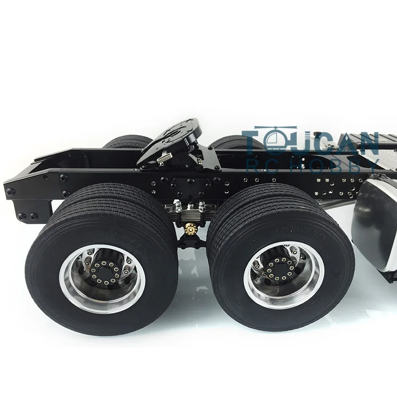 LESU 1/14 RC MAN 6*4 Металлический шасси Тягач Модель автомобиля W/двигатель 3 оси Tmy TH02013