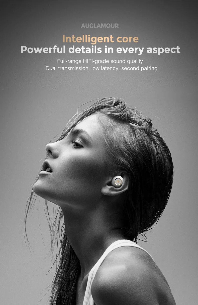 AUGLAMOUR AT-200 Bluetooth 5 0 TWS беспроводные наушники шумоподавляющие водонепроницаемые