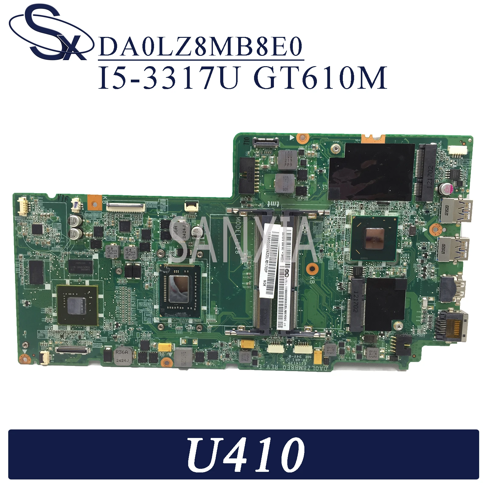 Материнская плата KEFU DA0LZ8MB8E0 для ноутбука Lenovo Ideapad U410 оригинальная материнская
