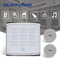 smart stereo sound in wall amplifier bt fm audio hifi pa ceiling speaker music kit home theater system for hotel bathroom