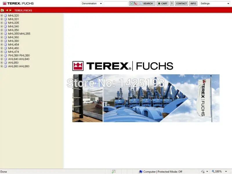 Для Terex Fuchs 2010|fuchs| |