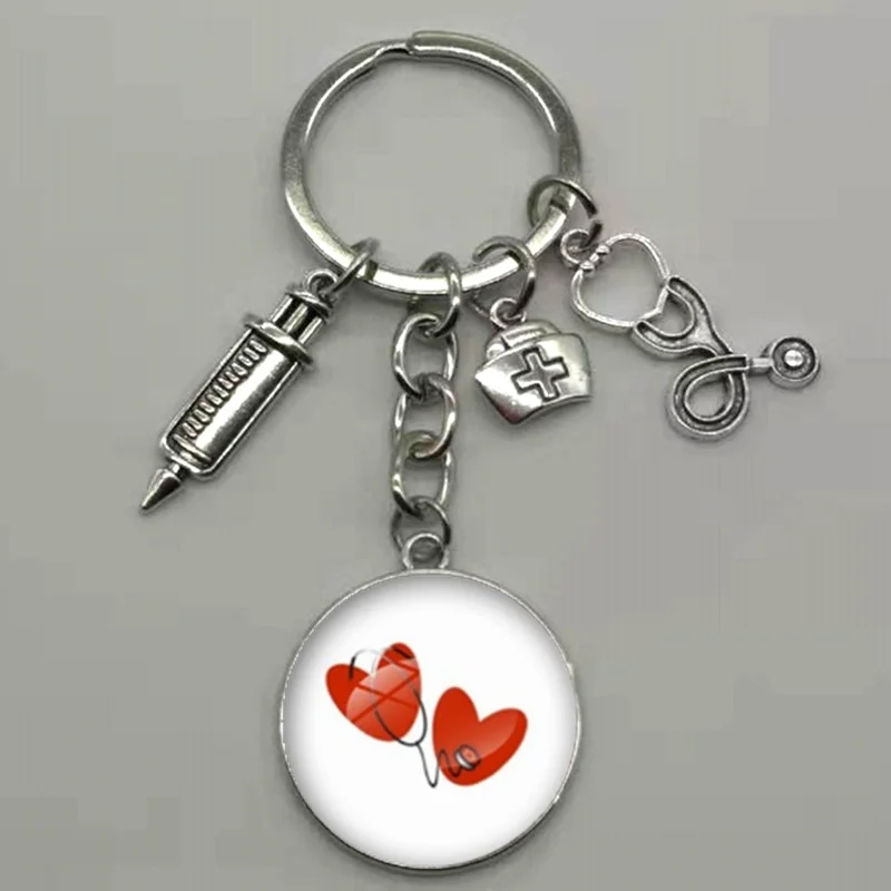 Новинка модный докторский медсестринский стеклянный стетоскоп брелок из сплава