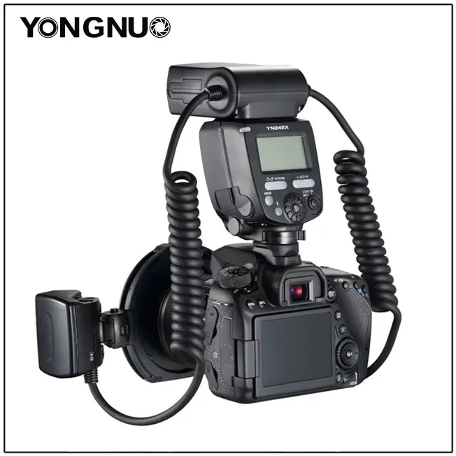 

Yongnuo YN24-EX YN24EX ETTL Macro-photo Flash Speedlite for Canon with Double Head Flash-light for Canon EOS 5DIII 7DII 80D 750D