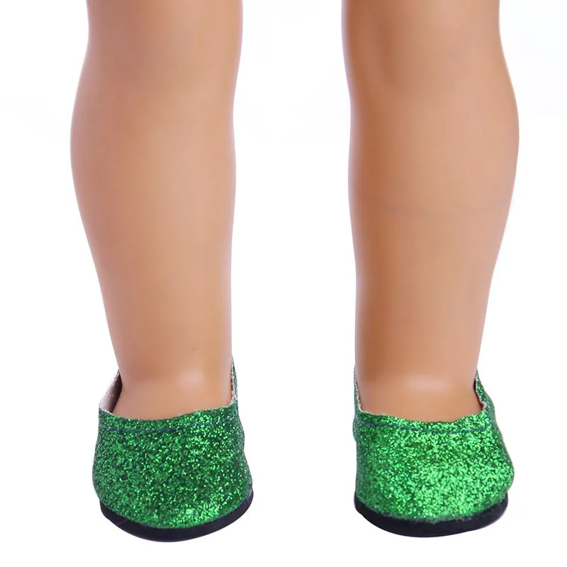 Новая обувь с блестками на плоской подошве подходящая для детей 43 см куклы и 18