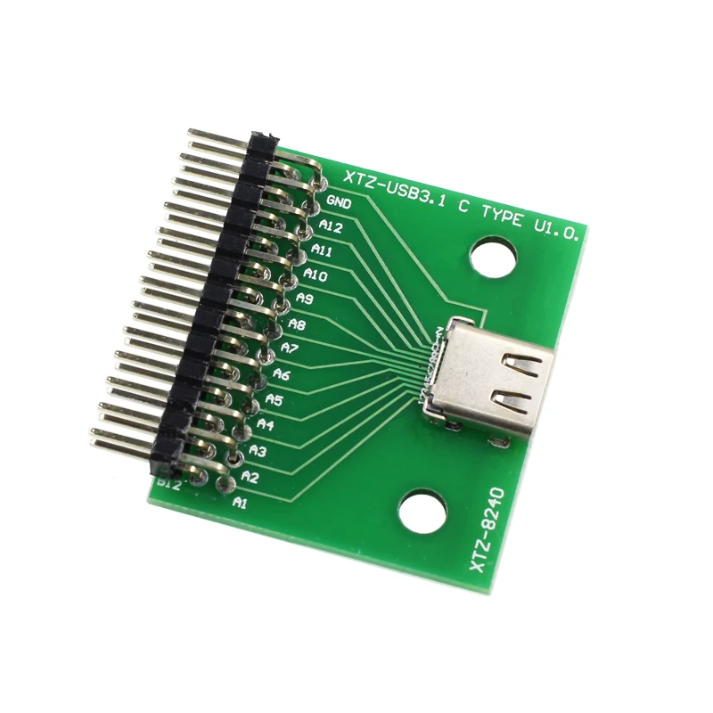 1 шт. USB 3 разъемом Type C 24Pin со штекера на гнездо адаптер розеток припоя 24P PCB плата с 2