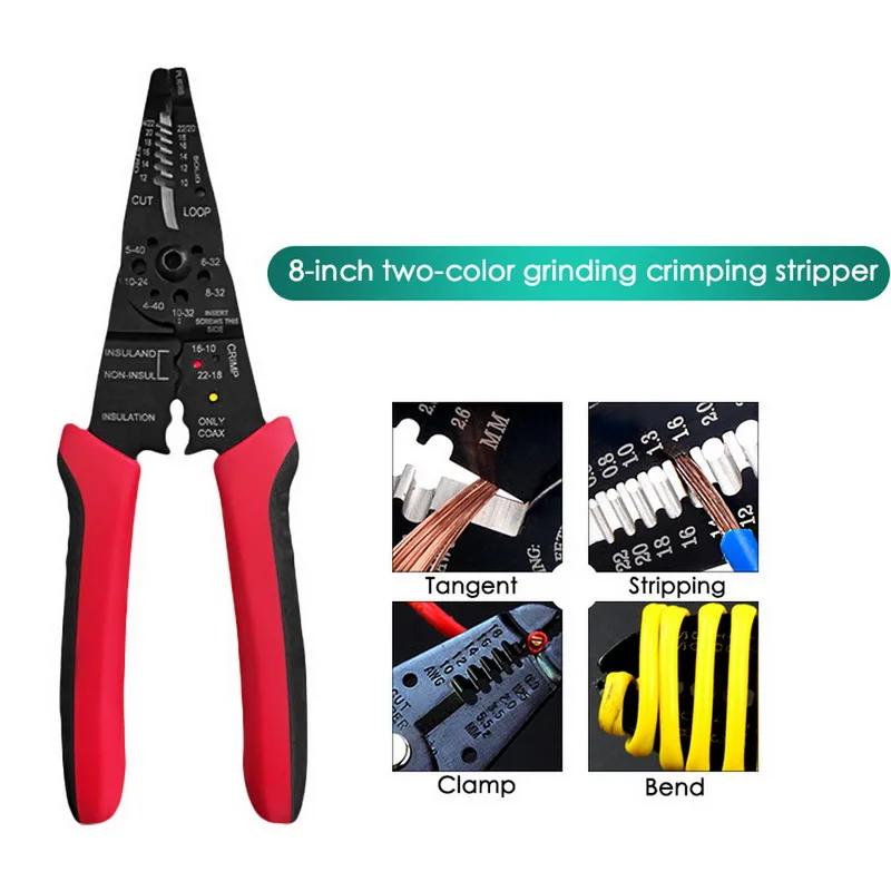 8inch Multifunction Wire Stripper Cutter Crimper Portable Knife Acutomatic Electrical Repair Tools | Инструменты