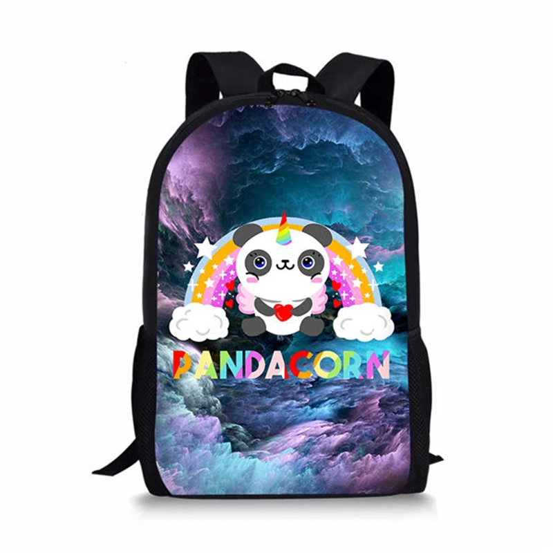 Fashion Children's Backpack Panda Unicorn Pattern Students School Bags Cartoon Animal Book-Bag Mochila Women's Travel Bag