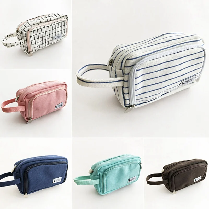 

Super Big Pencil Case Canvas Large Capacity Pencilcase School Pen Case Supplies Pencil Bag School Box Pencils Pouch Stationery