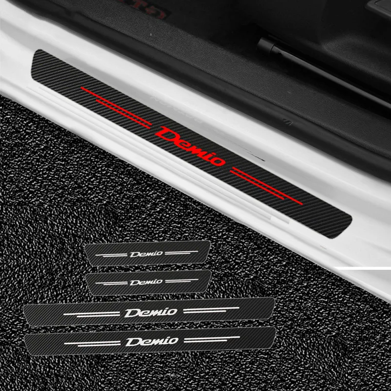 Mutips 4 шт. углеродного волокна автомобильные накладки на пороги дверей и защита