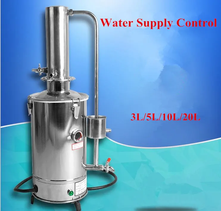 

Free Shipping 3L~20L Electric Water Distiller 304 Stainless Steel Distilled Water Equipment With Automatic Cut-off System