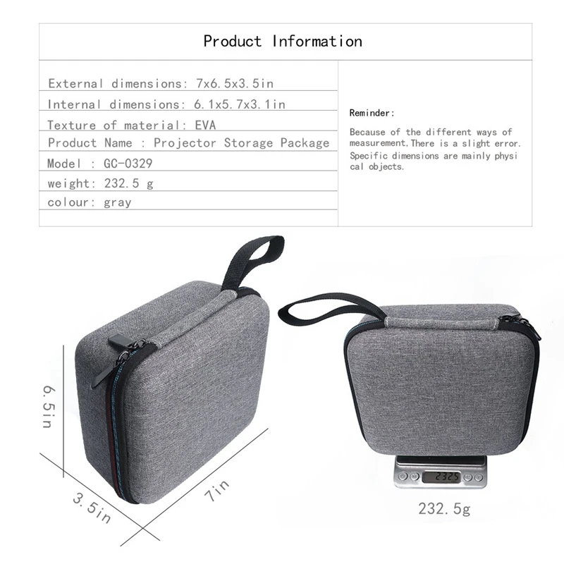 Жесткий Чехол для Anker Nebula Capsule II Max Projector защитный чехол хранения путешествий |