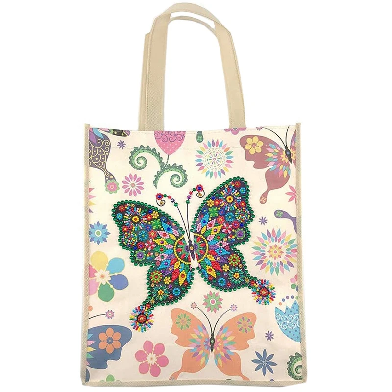 Многоразовая сумка-тоут с алмазной живописью складная сумка для покупок из