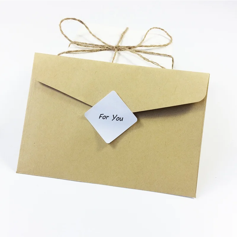 100 шт./лот новый белый цвет квадратный дизайн крафт чистые уплотнительные