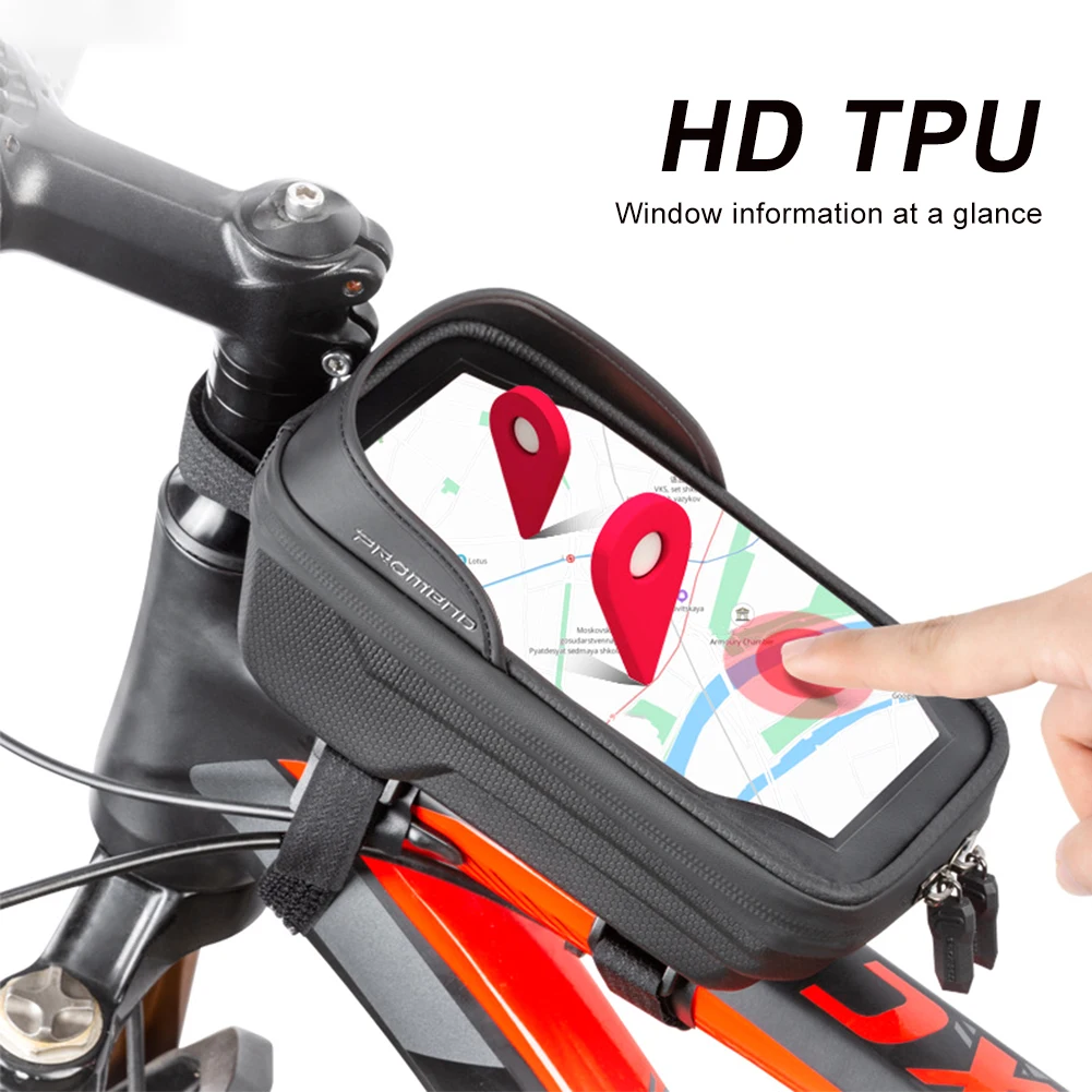 

Bike Front Frame Bag Waterproof Touch Screen Saddle Bag Bicycle Top Tube Bag Bicycle Accessories
