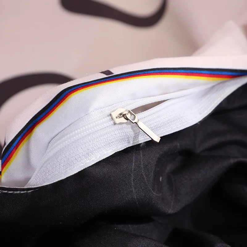 Скандинавский простой белый комплект постельного белья королевского размера с