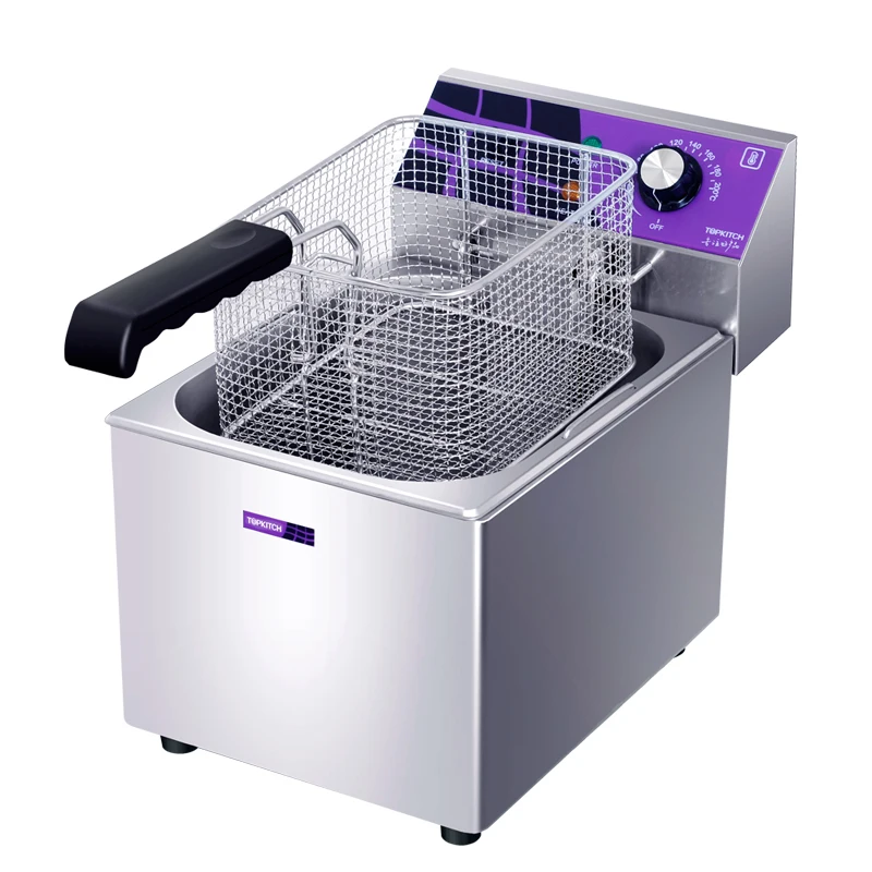 220 В/кВт Коммерческая глубокая электрическая фритюрница 24 л двойной цилиндр/12
