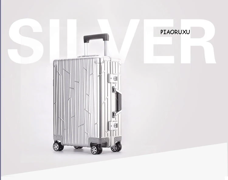Piaoruxu 2" 24" дюймов Алюминиевый Спиннер Дорожный чемодан тележка для ручного багажа с колесом