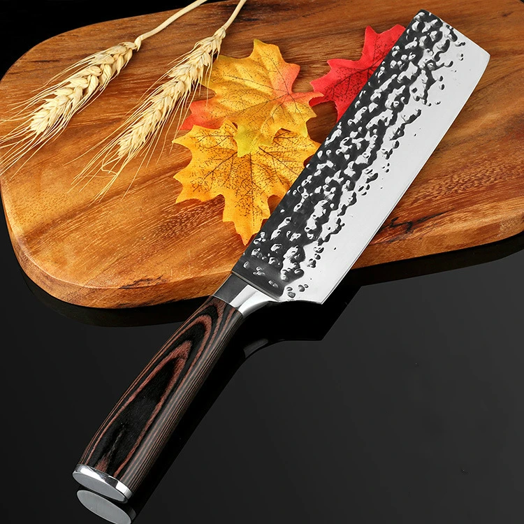 Кованый маленький кухонный нож ручной из нержавеющей стали домашний острый для