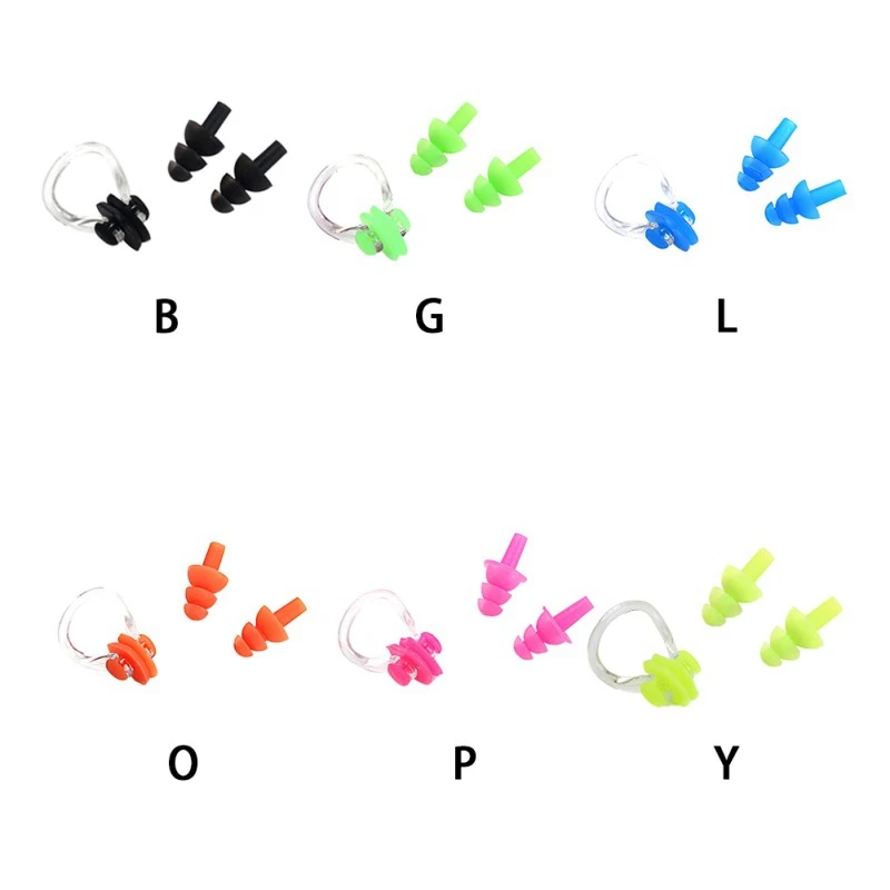 1 Set Waterproof Soft Silicone Swim Nose Clip Ear Plug Diving Reduction Noise With Box Water Swimming Accessorie | Спорт и