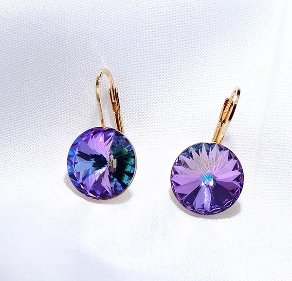 BAFFIN, классические серьги-гвоздики Bella, кристаллы от Swarovski, модные, золотые, серебряные, Круглые, для пирсинга, вечерние, ювелирные изделия для женщин, подарок - Окраска металла: Crystal VL Gold