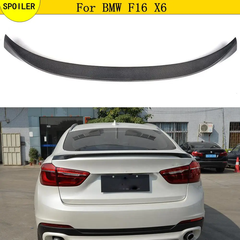 Для BMW F16 X6 2015 2016 2017 полностью настоящий спойлер заднего багажника из углеродного