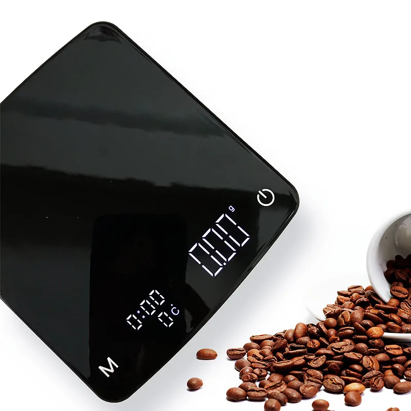 Mini b&aacute;scula de caf&eacute; Espresso con temporizador, accesorios de cocina, 2kg/0,1g-5
