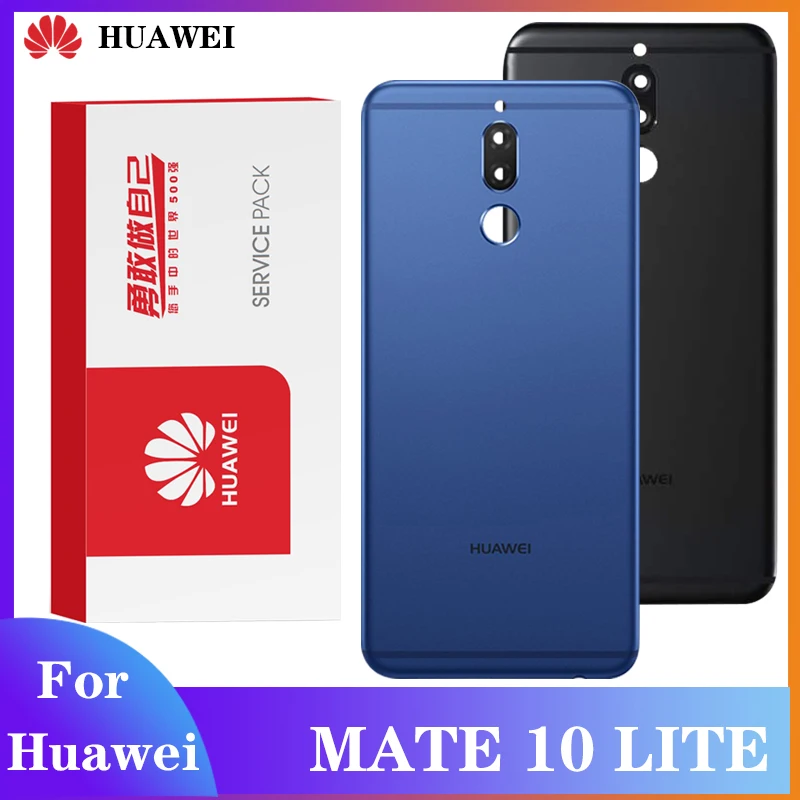 Оригинальная Крышка батарейного отсека для Huawei Mate 10 Lite стеклянная задняя крышка