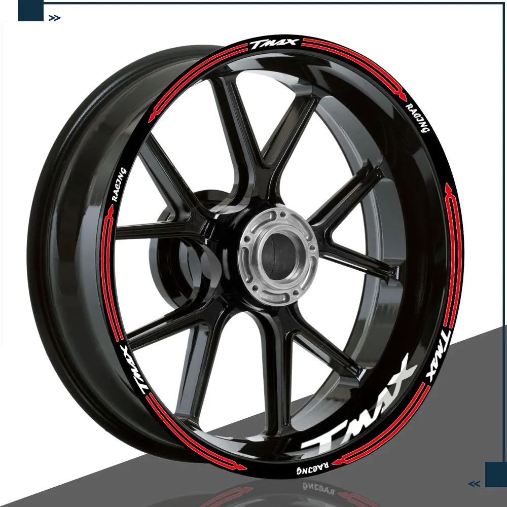 

Reflective Motorcycle Accessories Wheel tire modification Sticker Hub Decals Rim Stripe Tape For YAMAHA TMAX 500 530 560SX