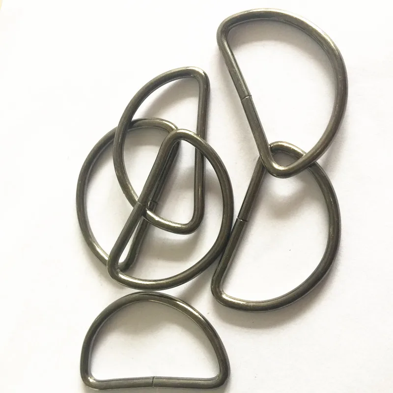 5 шт. 40 мм несварные d образные кольца пистолет черные металлические Ремни