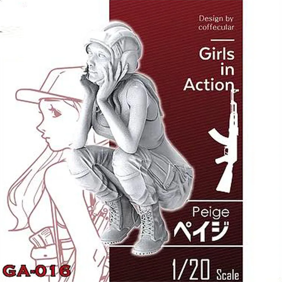 Модель в масштабе 1/20 набор из смолы девушки экшн стиле сборные модели фигурка