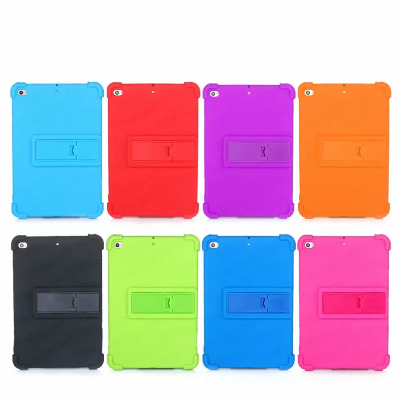 

For iPad Mini 1/2/3 Case Kids Safe Shockproof Rubber Silicone Case Stand Cover Kickstand Stand Cover for iPad mini Funda Capa