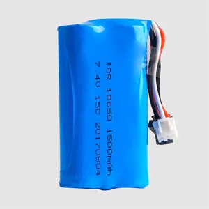18650 2S 7.4V 1500mAh Lipo Battery 15C JST T SM 5500 Connector for T40 F39 F49 T39 822 RC Remote Control Helicopter Quadcopter