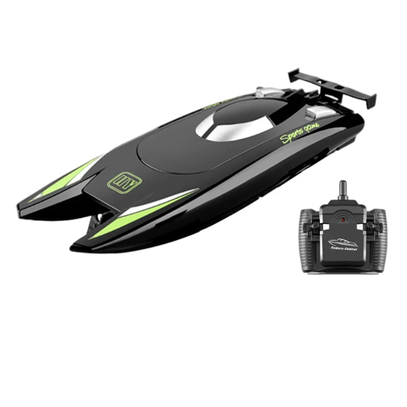 

2.4G RC Boats 25KM/H High Speed Racing Boat 2 Channels Dual Motor Remote Control Boats for Kids Adult Racing Boat Silver Black
