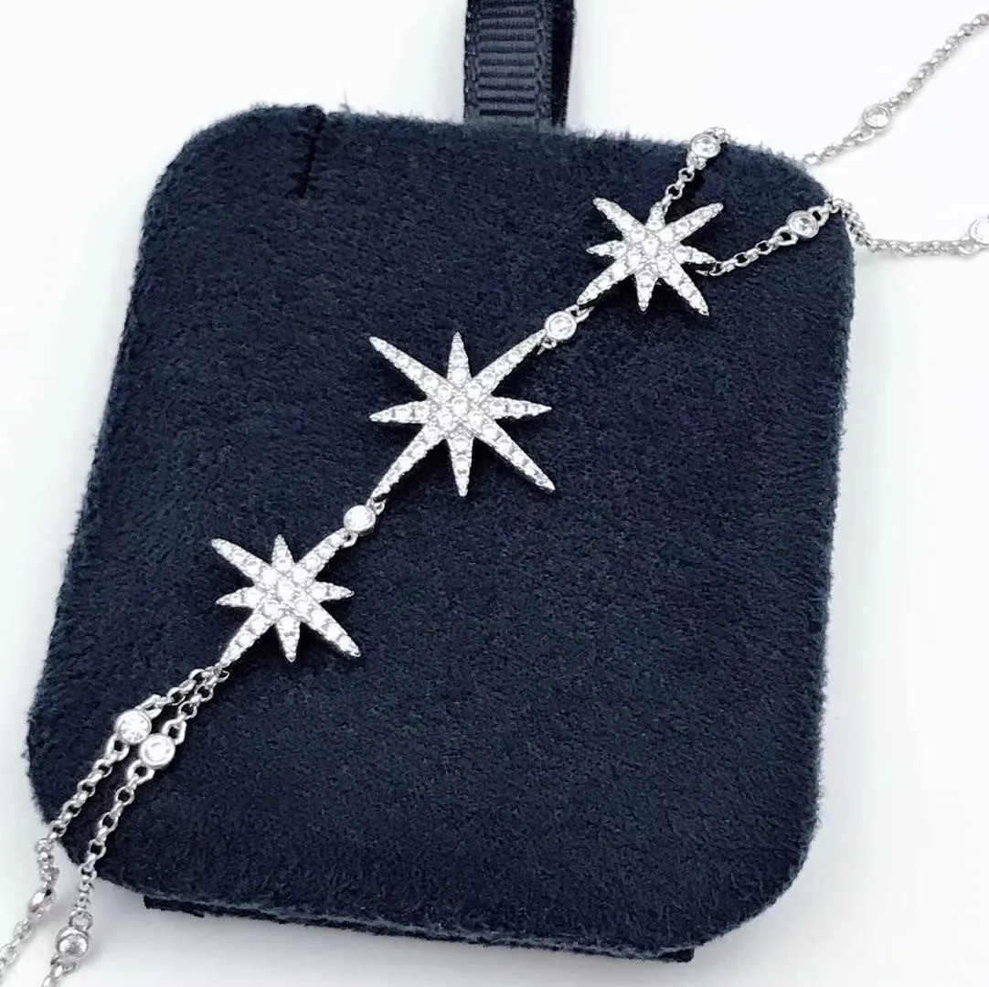 Цвет серебра талисман Ладонь Браслет для женщин новые модные элегантные Звезда