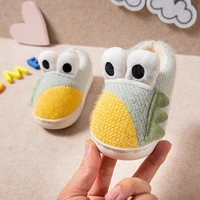 winter kids cotton slippers 2021 new baby toddler indoor shoes cute cartoon child home slippers boys girls fur