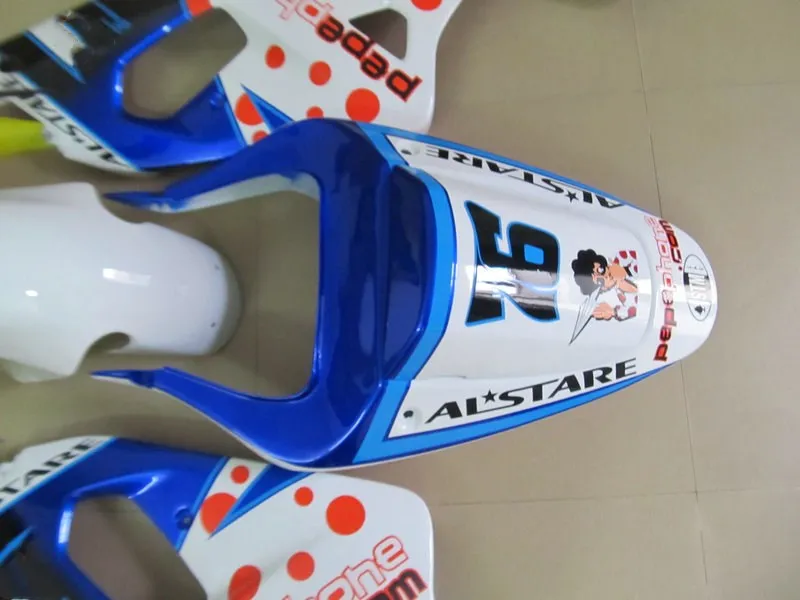 Комплект обтекателей из АБС пластика для GSXR600 750 01 02 03 GSXR 600 GSXR750 2001 2002 2003 белый
