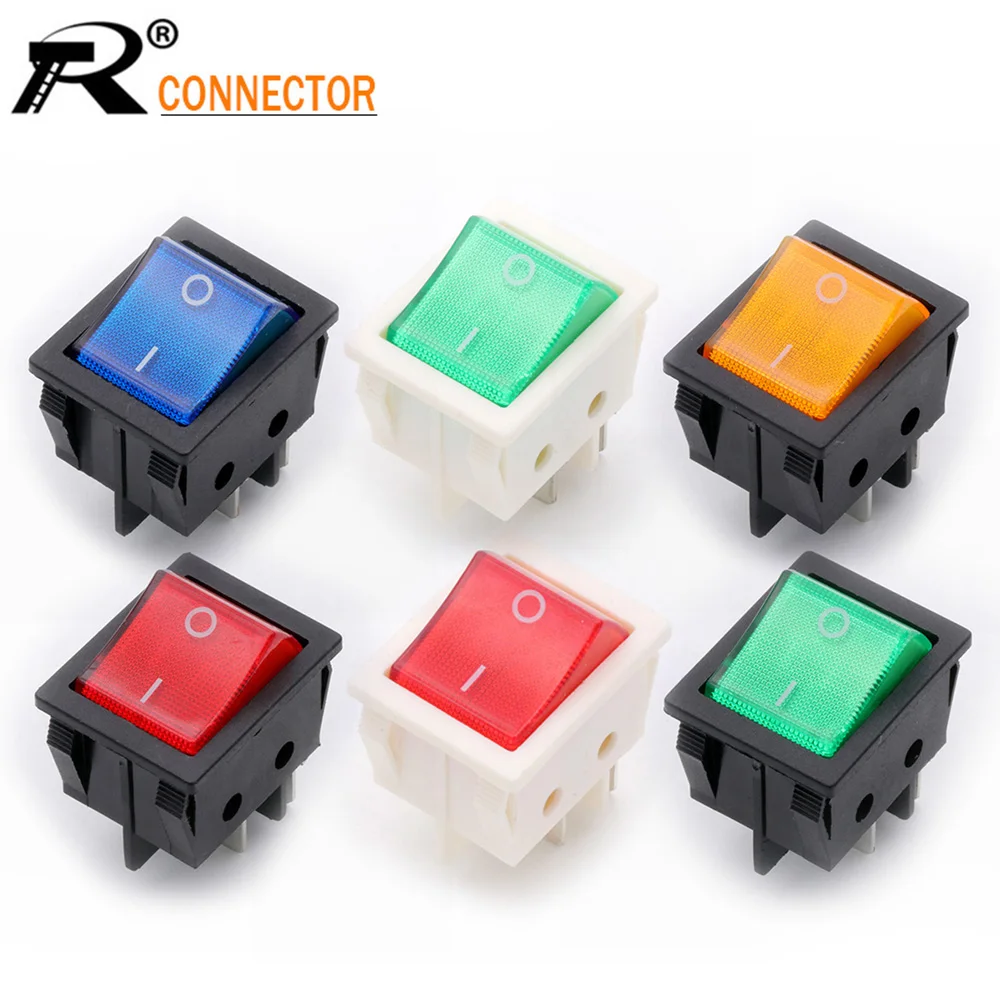 KCD4-201N-B Электрический переключатель кулисный выключатель с светильник 30A 250V T8555 Тип 4/6pin 2 положения KCD4-201N-B Электрический переключатель кулисный выключатель с светильник 30A 250V T8555 Тип 4/6pin 2 положения