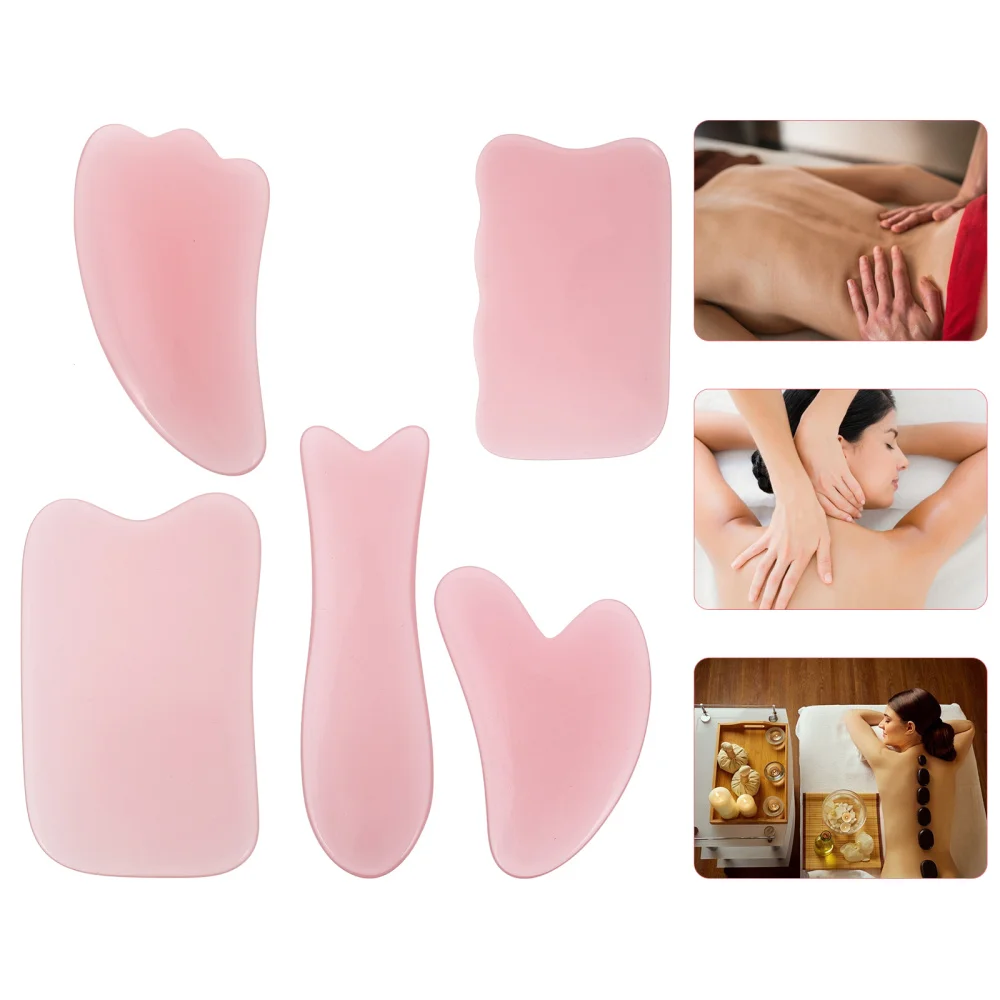 

5Pcs Scraping Plates Guasha Facial Massager Body Massager Acupuncture Scraper