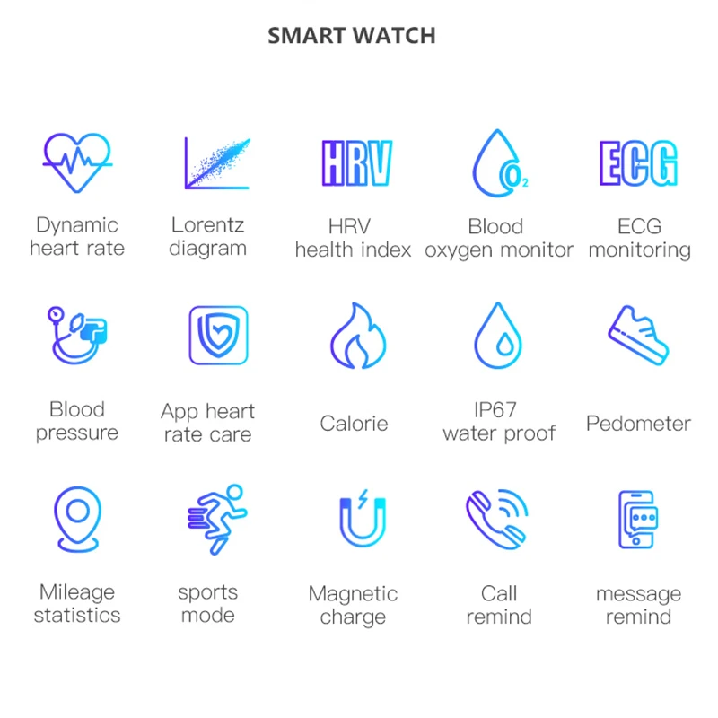 Смарт часы KaiHai ECG + HRV SpO2 для android и iphone|Смарт-часы| |