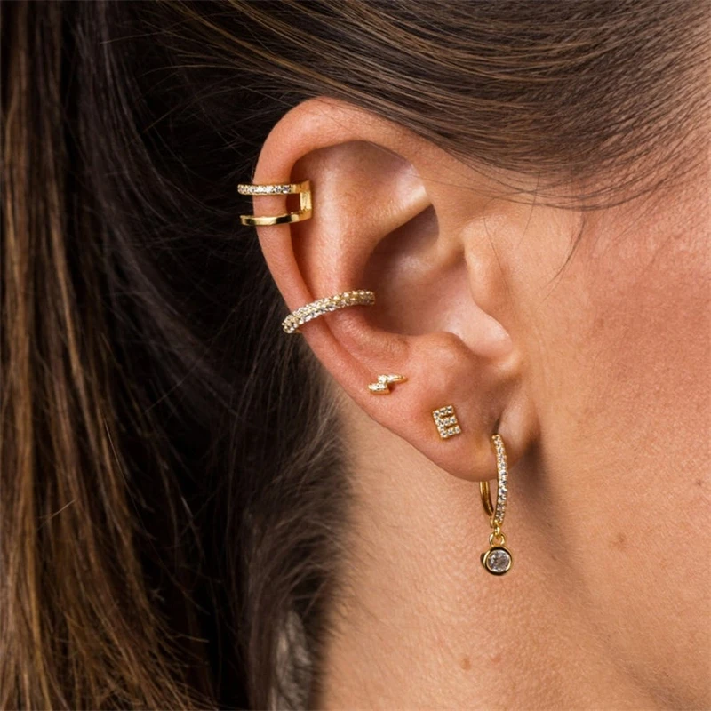 Женские серьги гвоздики подвеска с молнией из 100% стерлингового серебра 925 пробы