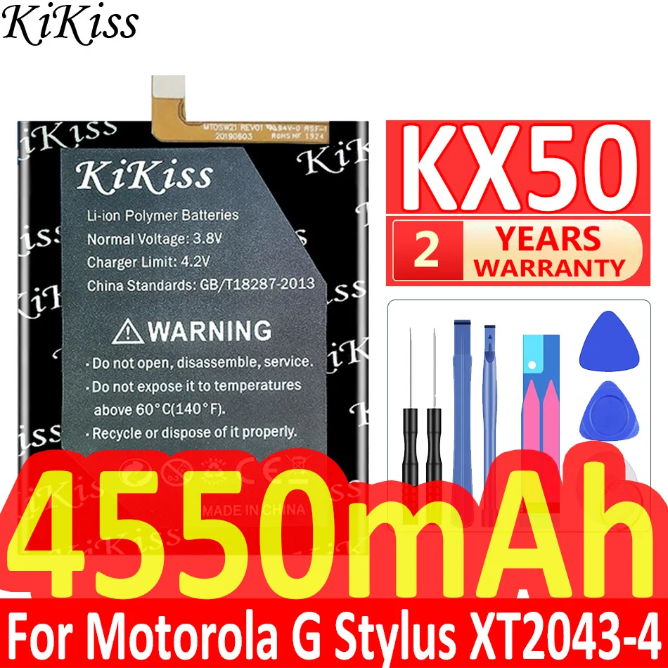 

Мощный аккумулятор KiKiss 4550 мАч для Motorola Moto G Stylus XT2043-4 KX50