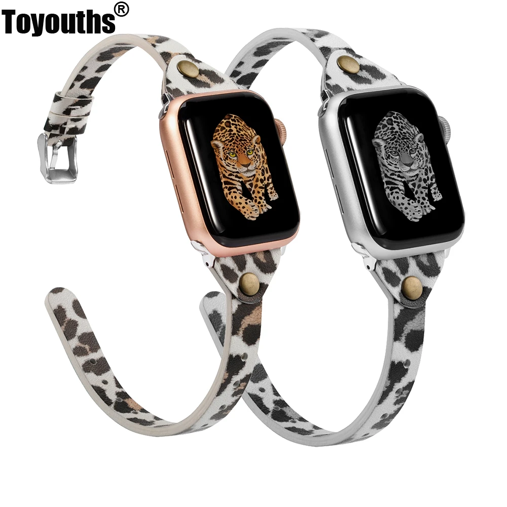 Ремешок из натуральной кожи для iWatch 38/40/42/44 мм браслет смарт часов аксессуары Apple