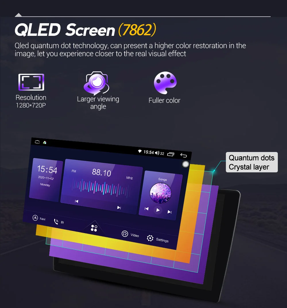 Автомобильный навигатор NaviFly 7862 6 ГБ + 128 QLED 1280*720 DSP Android 10 0 GPS радио плеер для Volkswagen