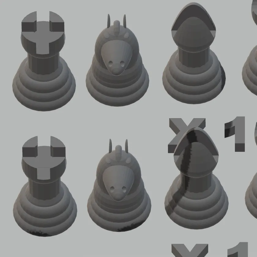 

Chess All Components 3D printing service rapid prototyping according to your design file ST142