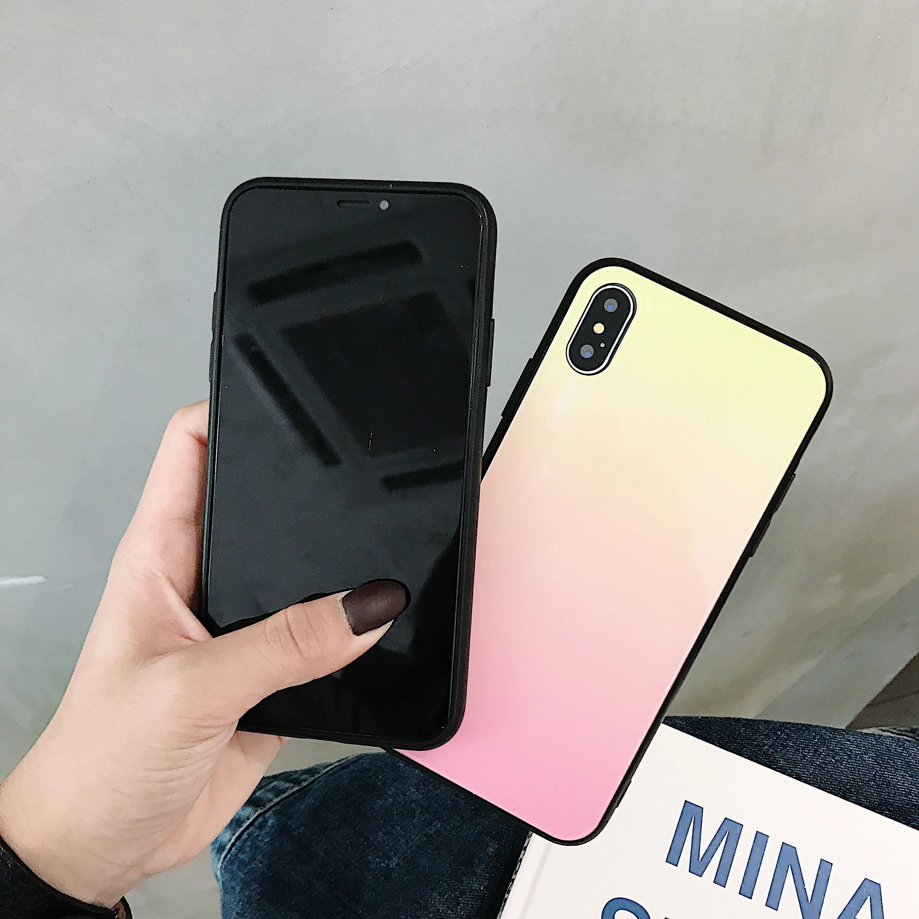 Роскошный чехол для телефона PEIPENG iPhone XS MAX XR X из закаленного стекла 6 6s 7 8 Plus анти