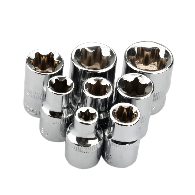 Горячая XD-8Pcs 3/8 дюймов Torx звезда Набор торцевых головок E Тип E8 E10 E11 E12 E14 E16 E18 E20