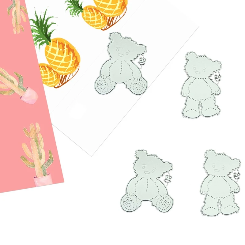 Металлические штампы с изображением коричневого медведя и одежды трафареты для