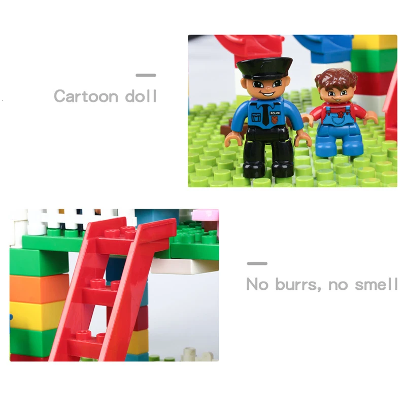 253 шт Большой размер строительные блоки фигурки животных дети кирпичные игрушки