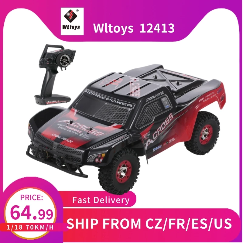 

Wltoys 12423 1/12G полноприводный гусеничный внедорожник с большой ногой 50 км/ч высокоскоростной грузовик с щеточкой для короткого хода RTR Радиоупр...
