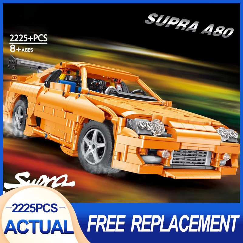 

Qc018 высокотехнологичная игрушечная Гоночная машина 1:12 Toyota A80 выше, миниатюрный строительный блок в сборе, Детский Рождественский подарок